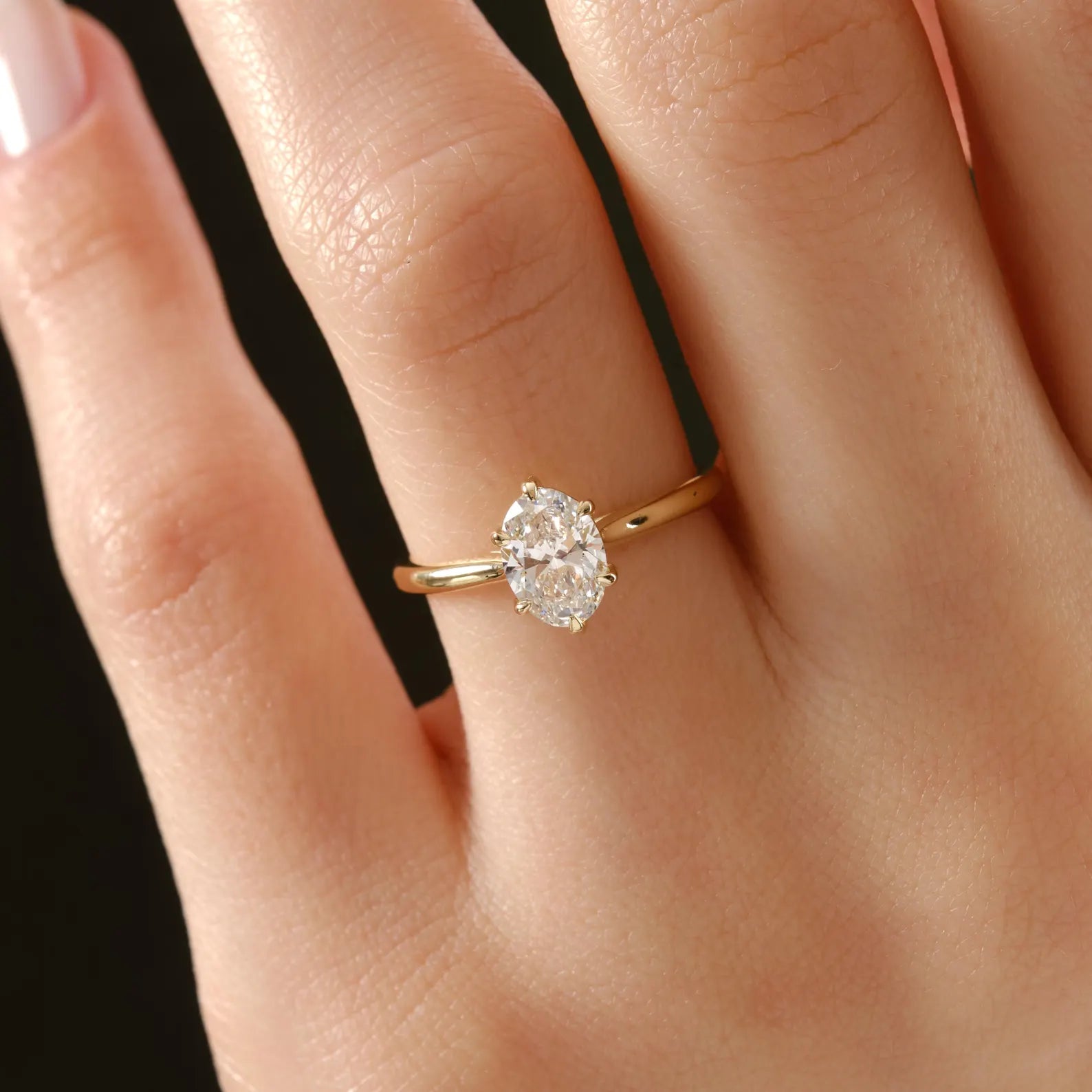 Oval Cut Solitaire Engagement Ring, Classic Four Prong Diamond Ring, Minimalist Proposal Ring, Bridal Ring, Timeless Wedding Jewelry
