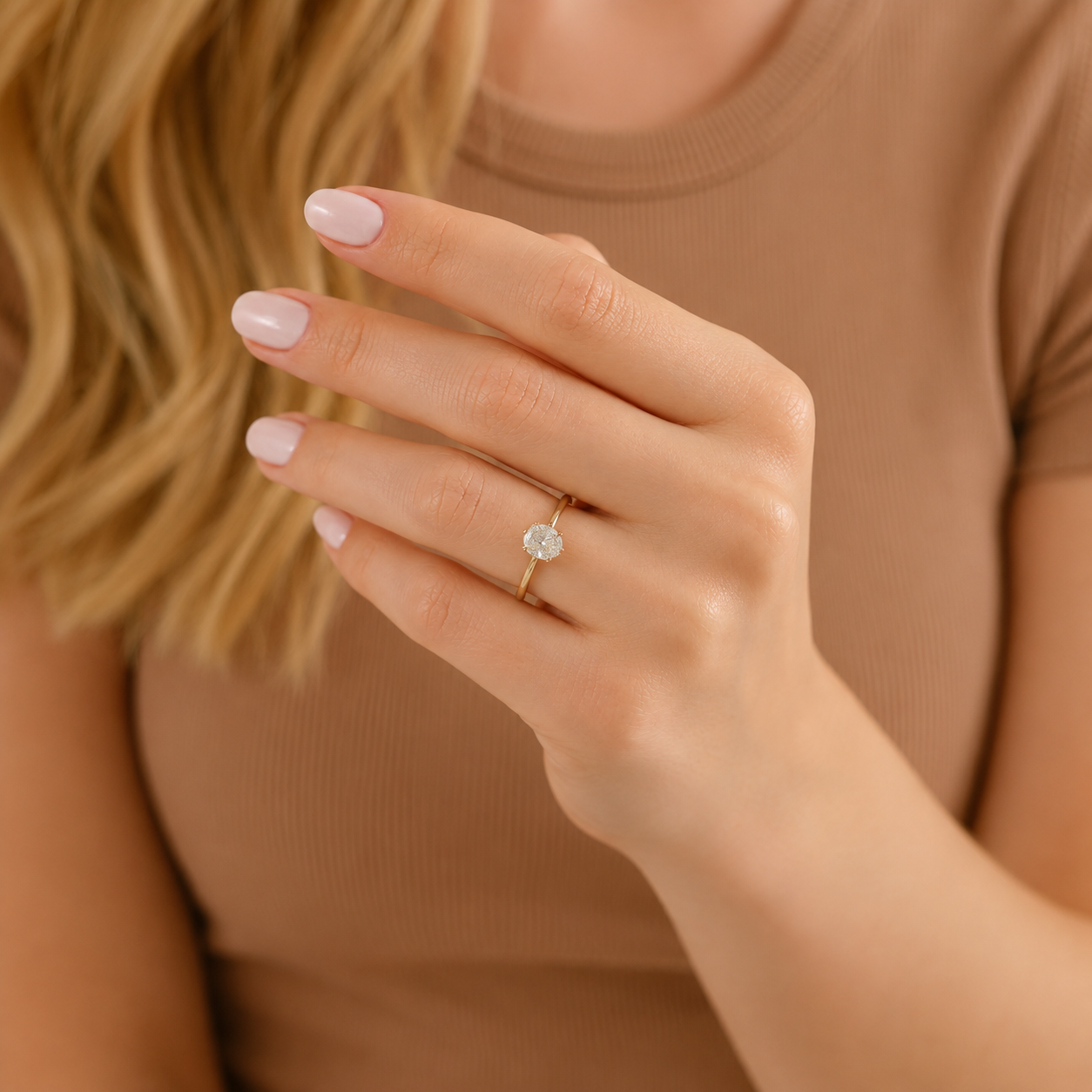 Oval Cut Solitaire Engagement Ring, Classic Four Prong Diamond Ring, Minimalist Proposal Ring, Bridal Ring, Timeless Wedding Jewelry