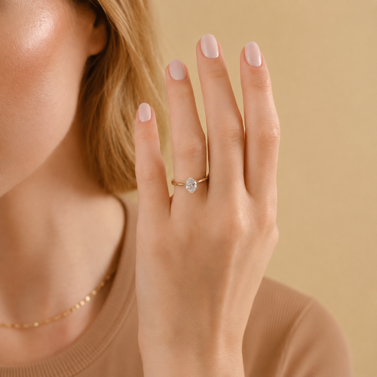 Oval Cut Solitaire Engagement Ring, Classic Four Prong Diamond Ring, Minimalist Proposal Ring, Bridal Ring, Timeless Wedding Jewelry