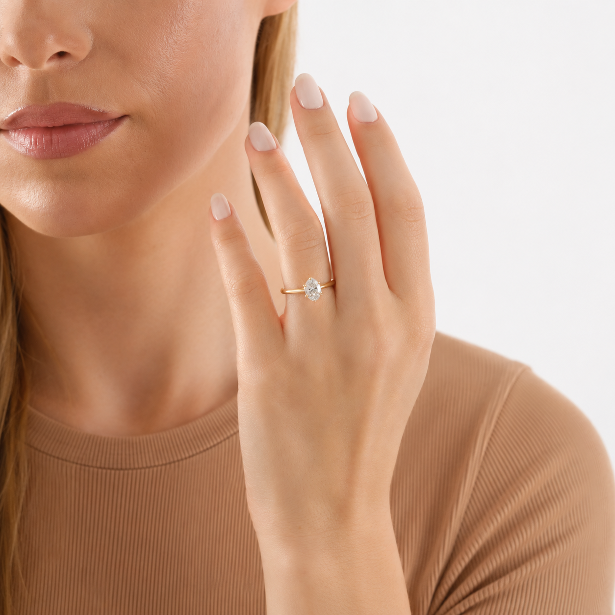 Oval Cut Solitaire Engagement Ring, Classic Four Prong Diamond Ring, Minimalist Proposal Ring, Bridal Ring, Timeless Wedding Jewelry