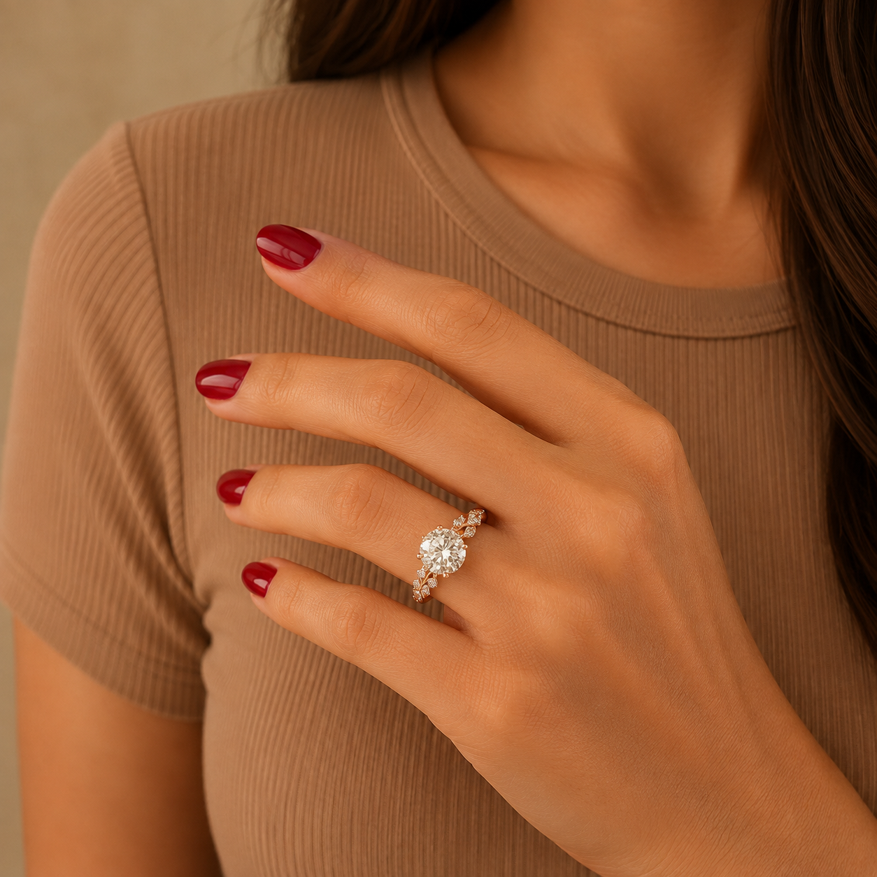 Round Brilliant Diamond Engagement Ring, Diamond Ring, Round Solitaire Proposal Ring, Vintage Bridal Ring, Diamond Engagement Ring