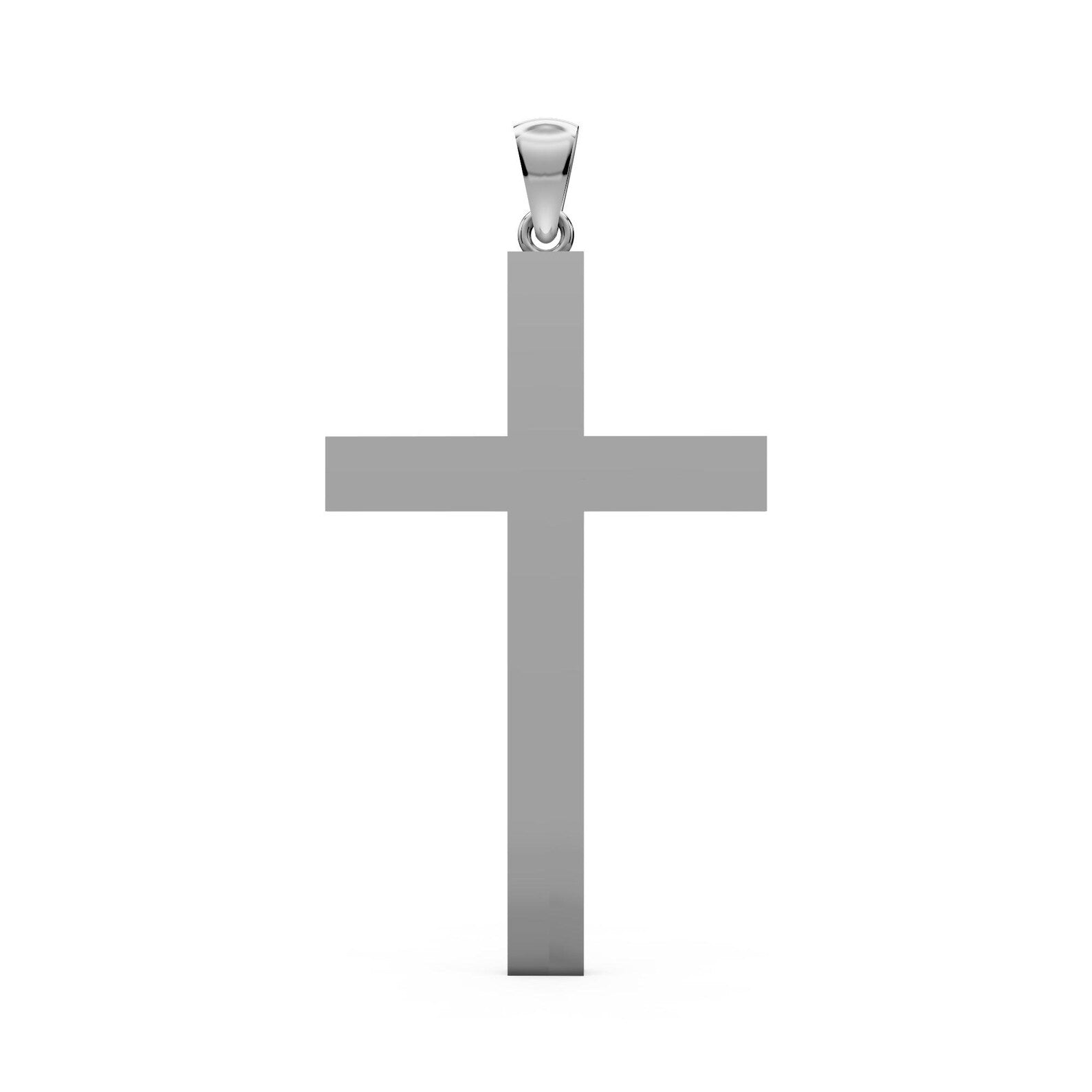 Diamond Cross Pendant White Gold Cross Necklace Lab Grown Diamond