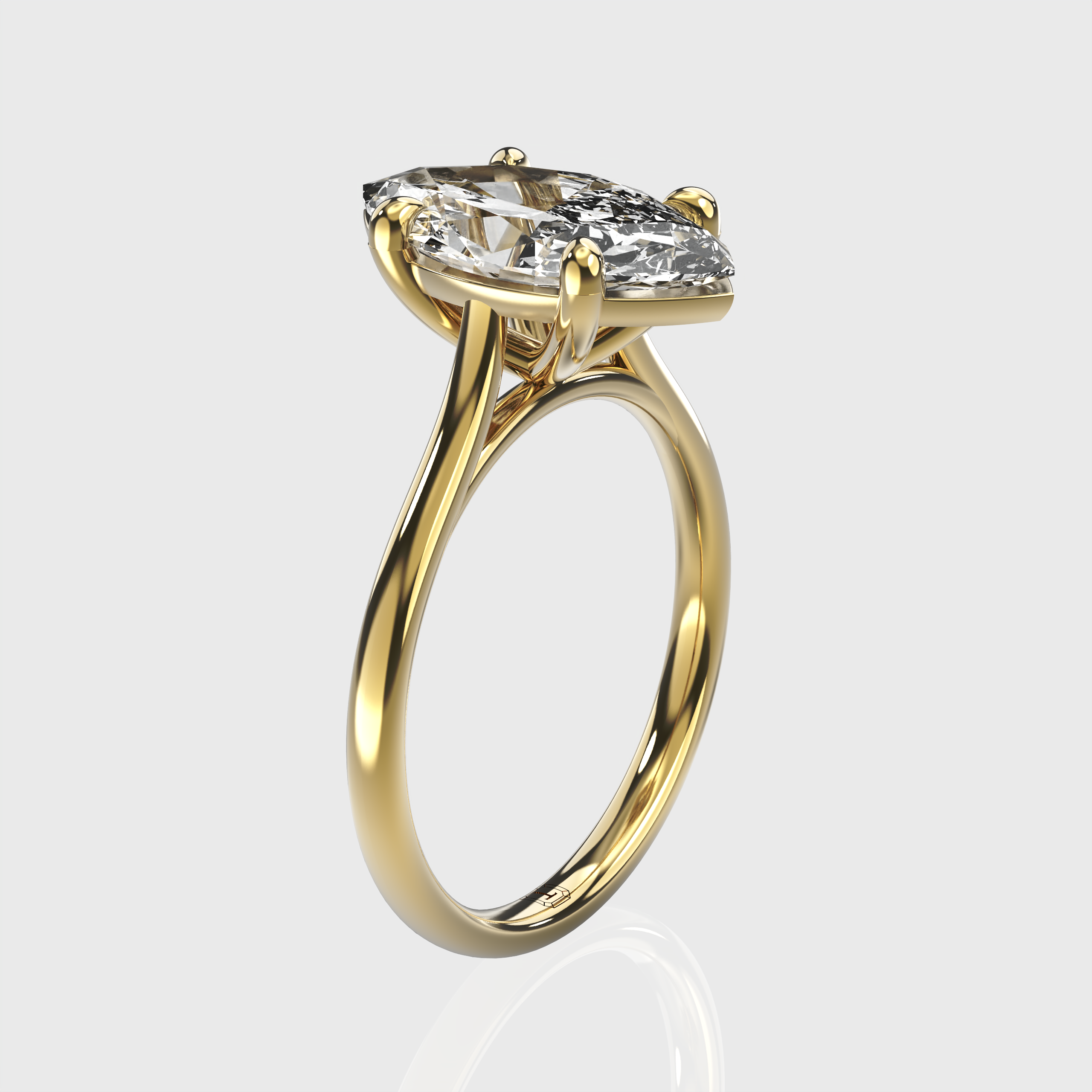 IGI Certified Marquise Lab Grown Diamond Classic Solitaire Engagement Ring