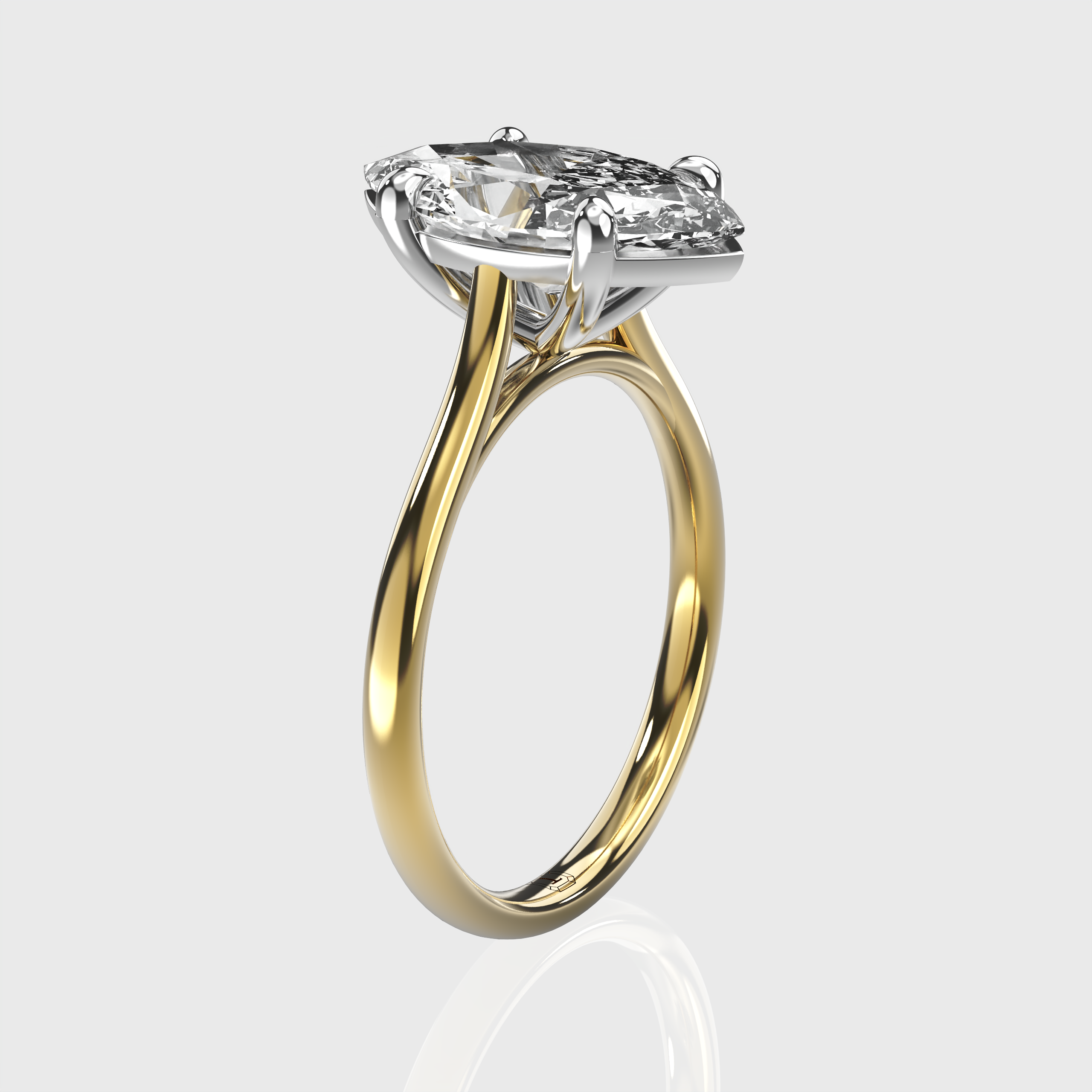 IGI Certified Marquise Lab Grown Diamond Classic Solitaire Engagement Ring