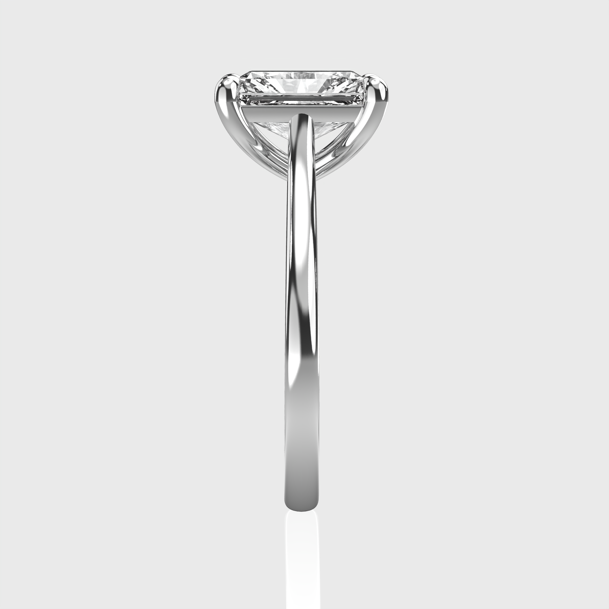 Classic Radiant-Cut Lab-Grown Diamond Engagement Ring with Gold Design
