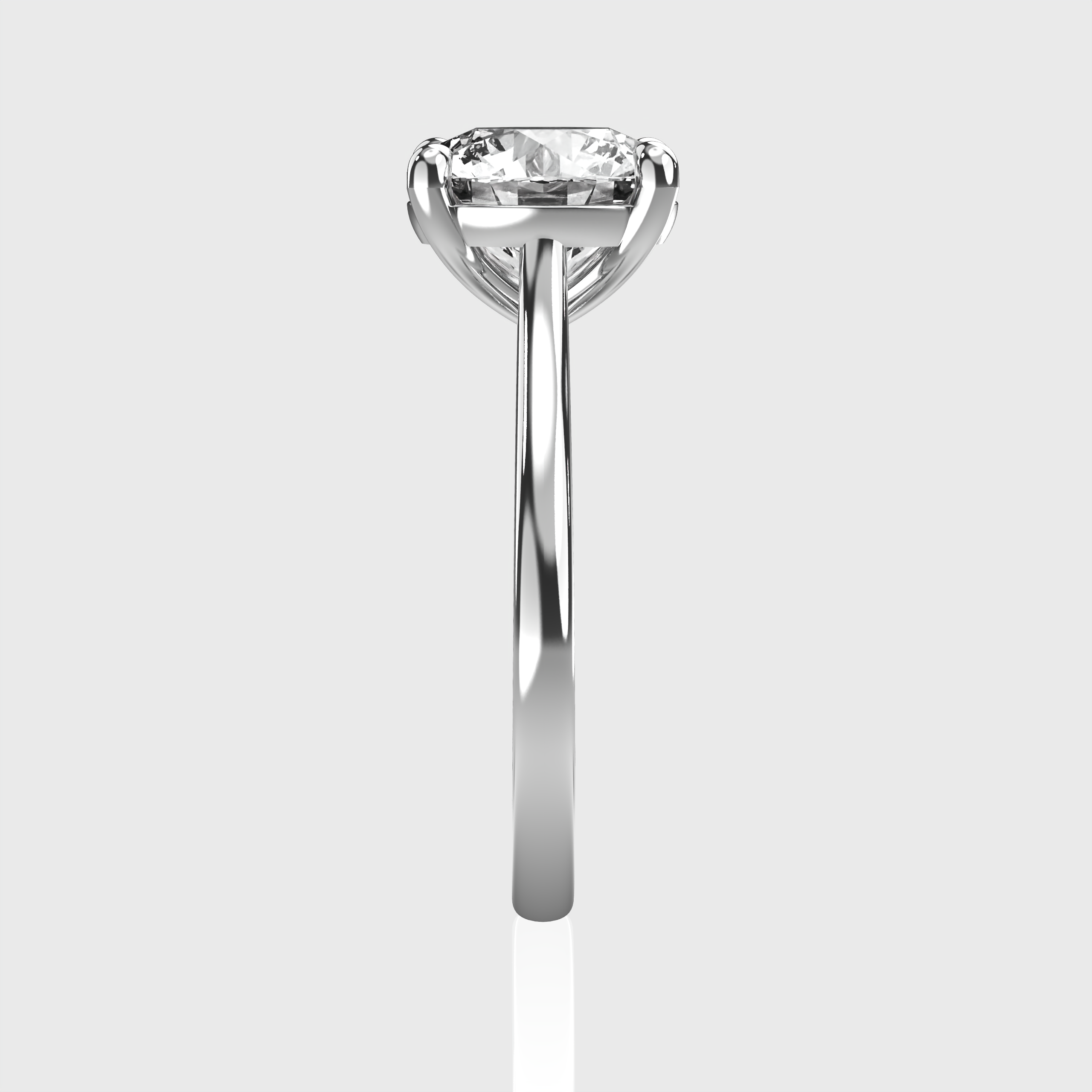 Classic Round Lab Grown Diamond Solitaire Engagement Ring