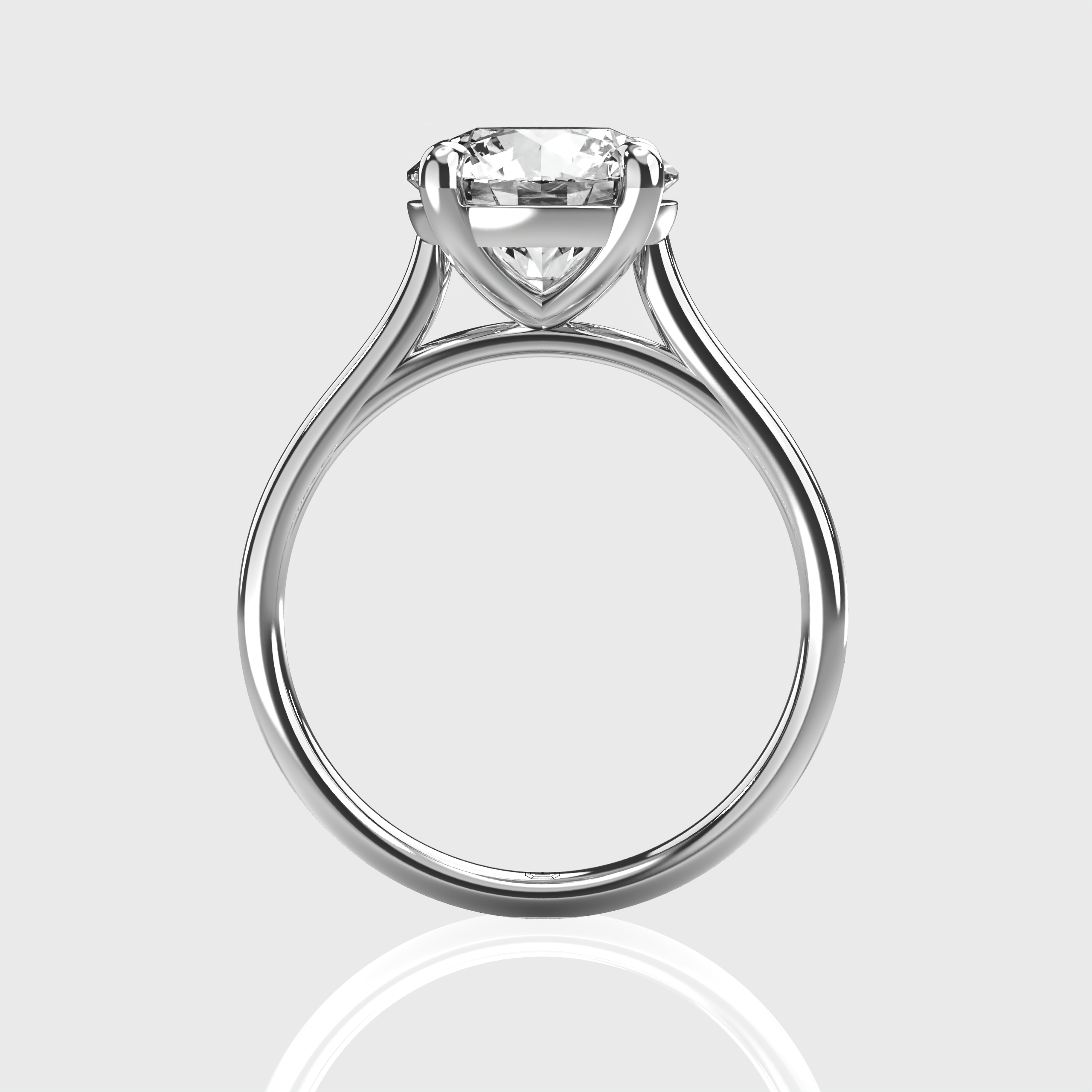 Classic Round Lab Grown Diamond Solitaire Engagement Ring