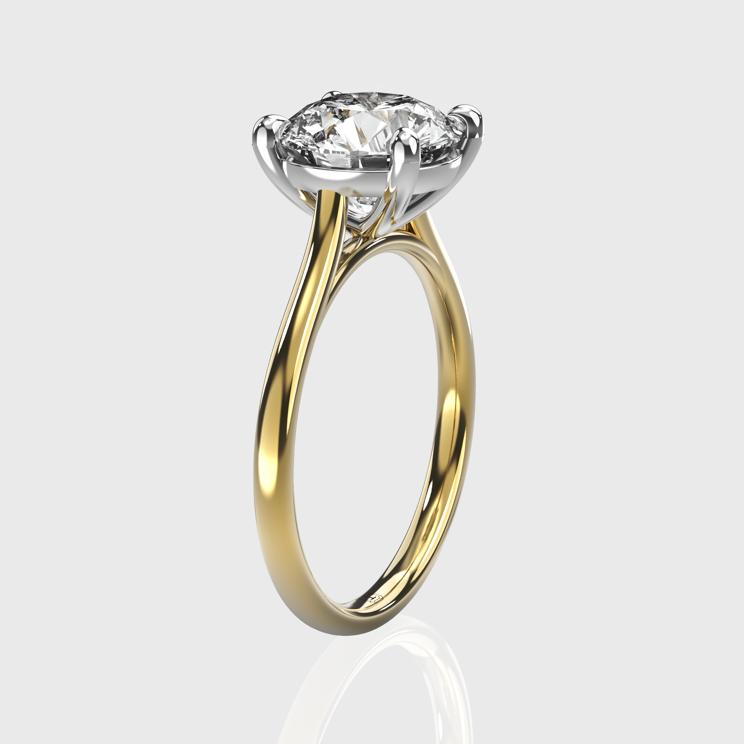 Classic Round Lab Grown Diamond Solitaire Engagement Ring
