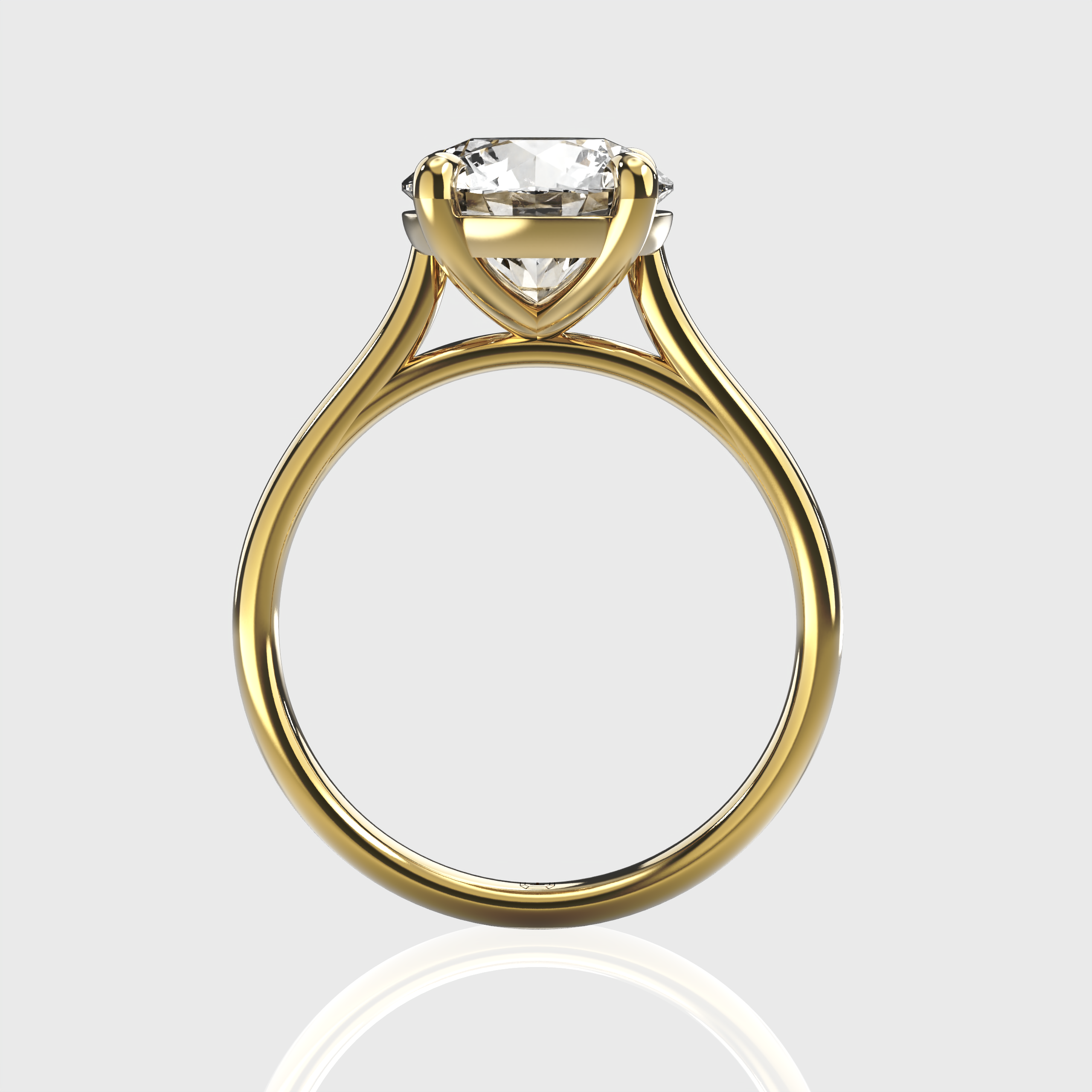Classic Round Lab Grown Diamond Solitaire Engagement Ring
