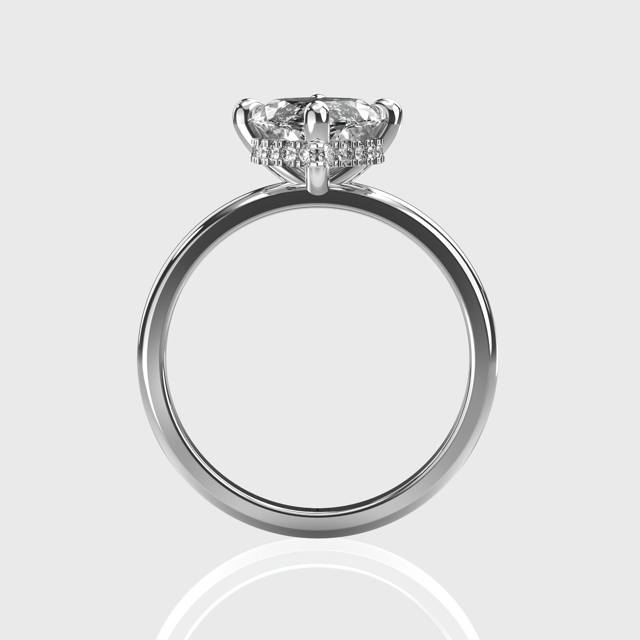 IGI Certified 4 Prog Marquise Lab Grown Diamond Classic Solitaire Engagement Ring