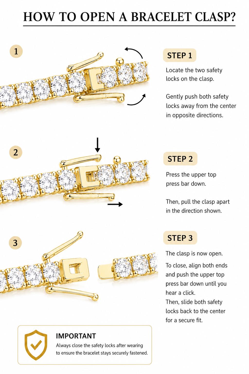 Round Brilliant Lab Grown Diamond Tennis Bracelet, Yellow Gold 4 Prong Diamond Bracelet, Classic Tennis Jewelry Gift for Her