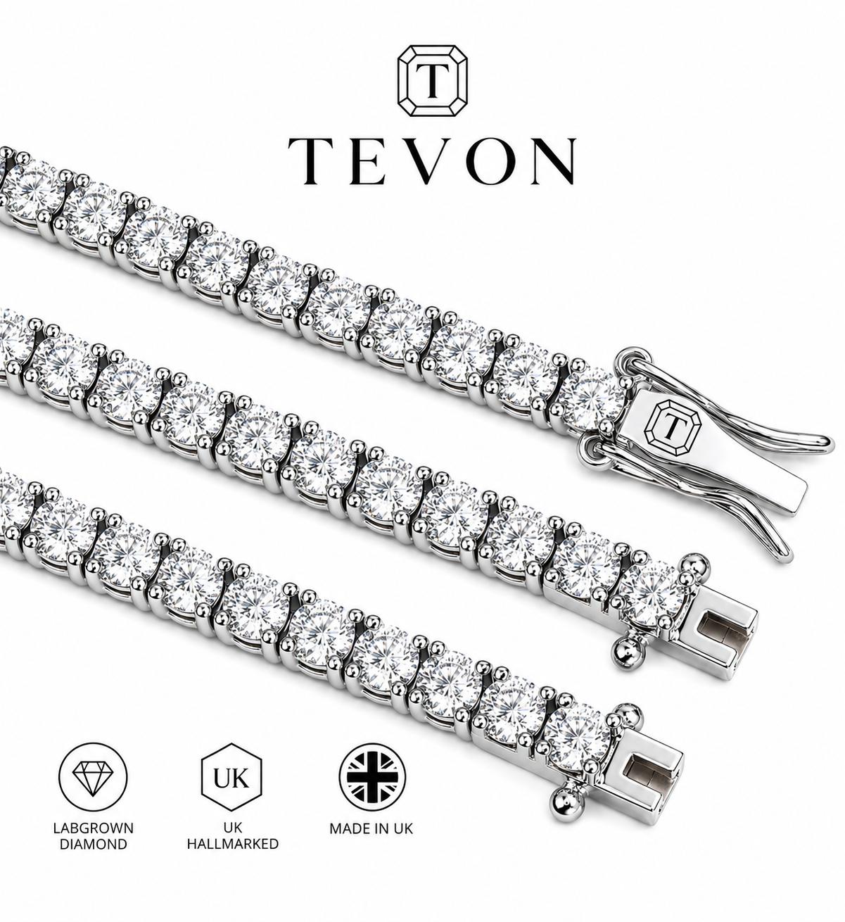 Round Brilliant Lab Grown Diamond Tennis Bracelet, White Gold 4 Prong Diamond Bracelet, Classic Tennis Jewelry Gift for Her
