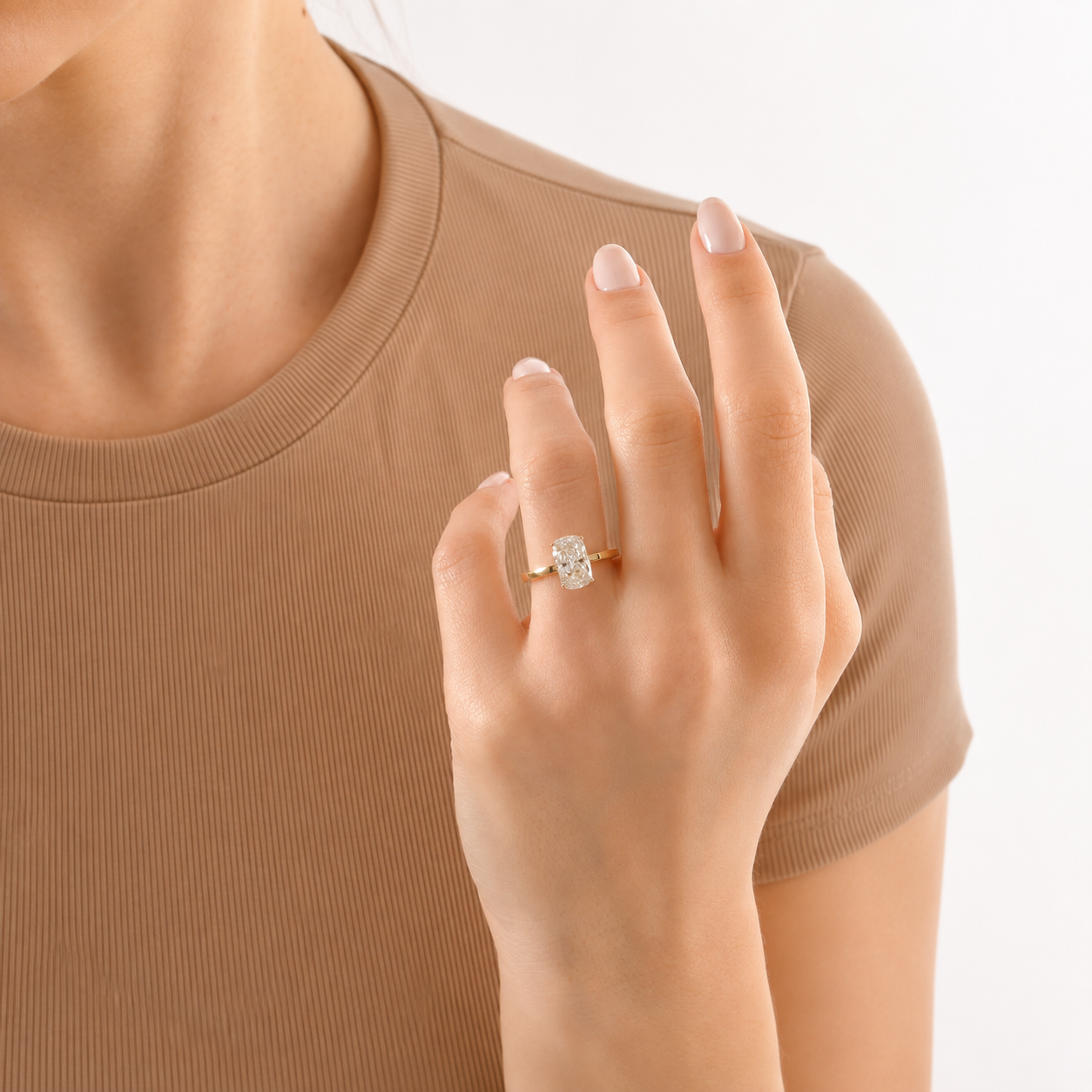 Radiant Cut Solitaire Engagement Ring, Classic Four Prong Ring, Minimalist Bridal Ring, Proposal Ring, Timeless Diamond Jewelry