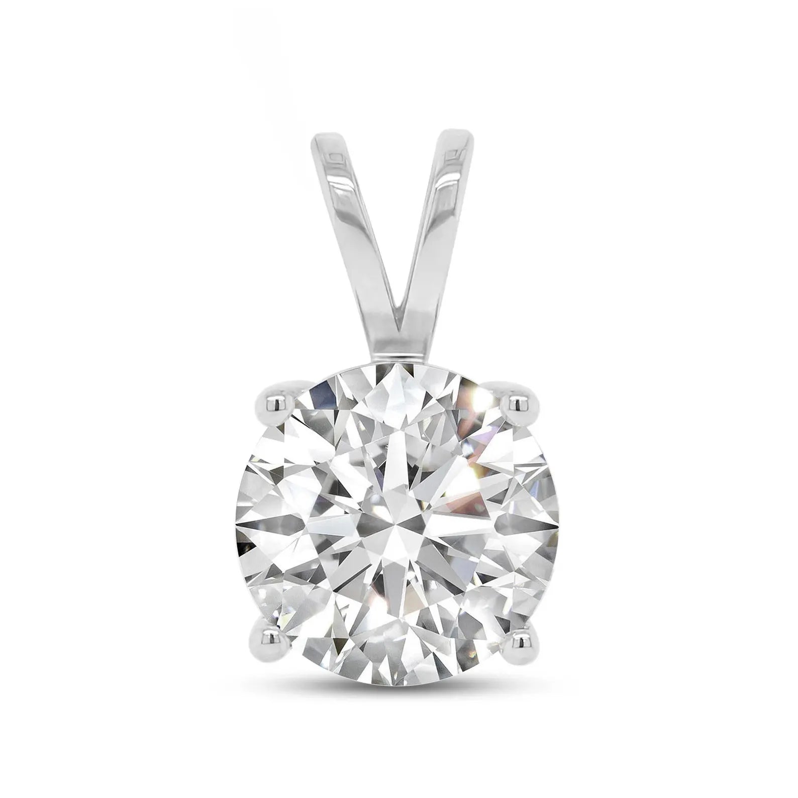 Round Diamond Classic Solitaire Pendant in Solid Gold IGI Certified Lab Grown Diamond Necklace Certified 4 Prong Dainty Minimalist Pendant Perfect Gift
