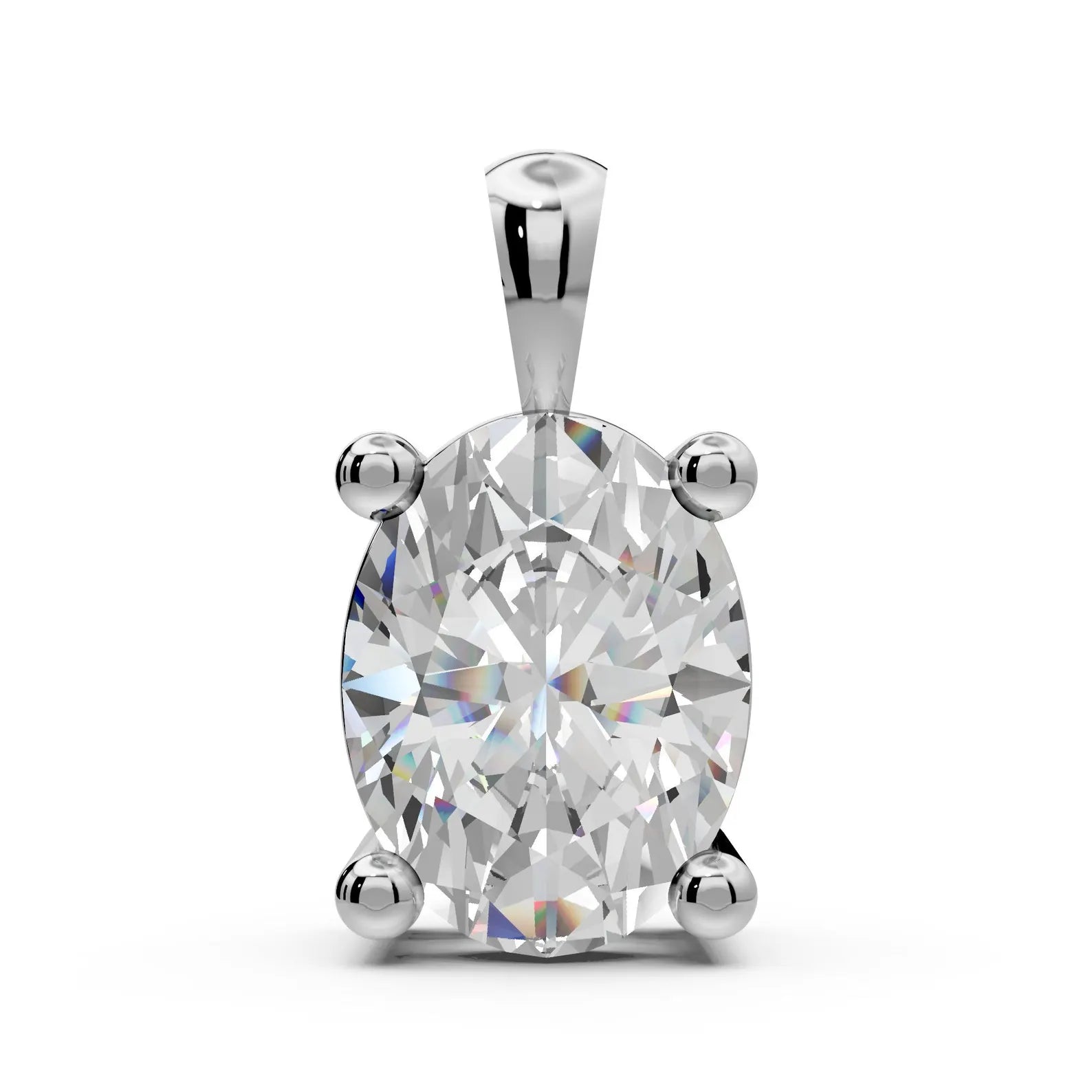 1 Ct Oval Lab Grown Diamond Pendant, Yellow Gold Solitaire Necklace, IGI Certified Diamond Pendant, Minimalist Gift for Her