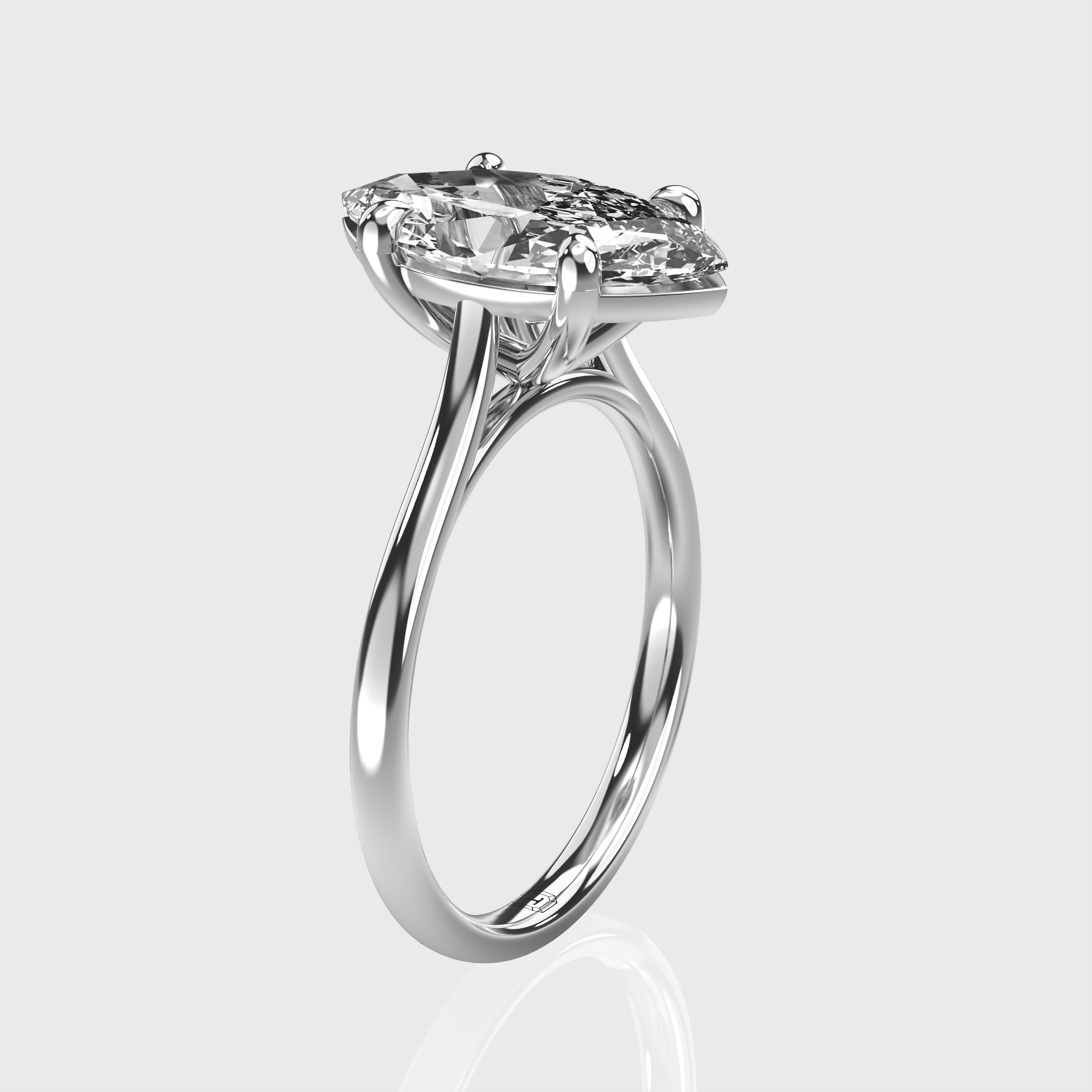 IGI Certified Marquise Lab Grown Diamond Classic Solitaire Engagement Ring