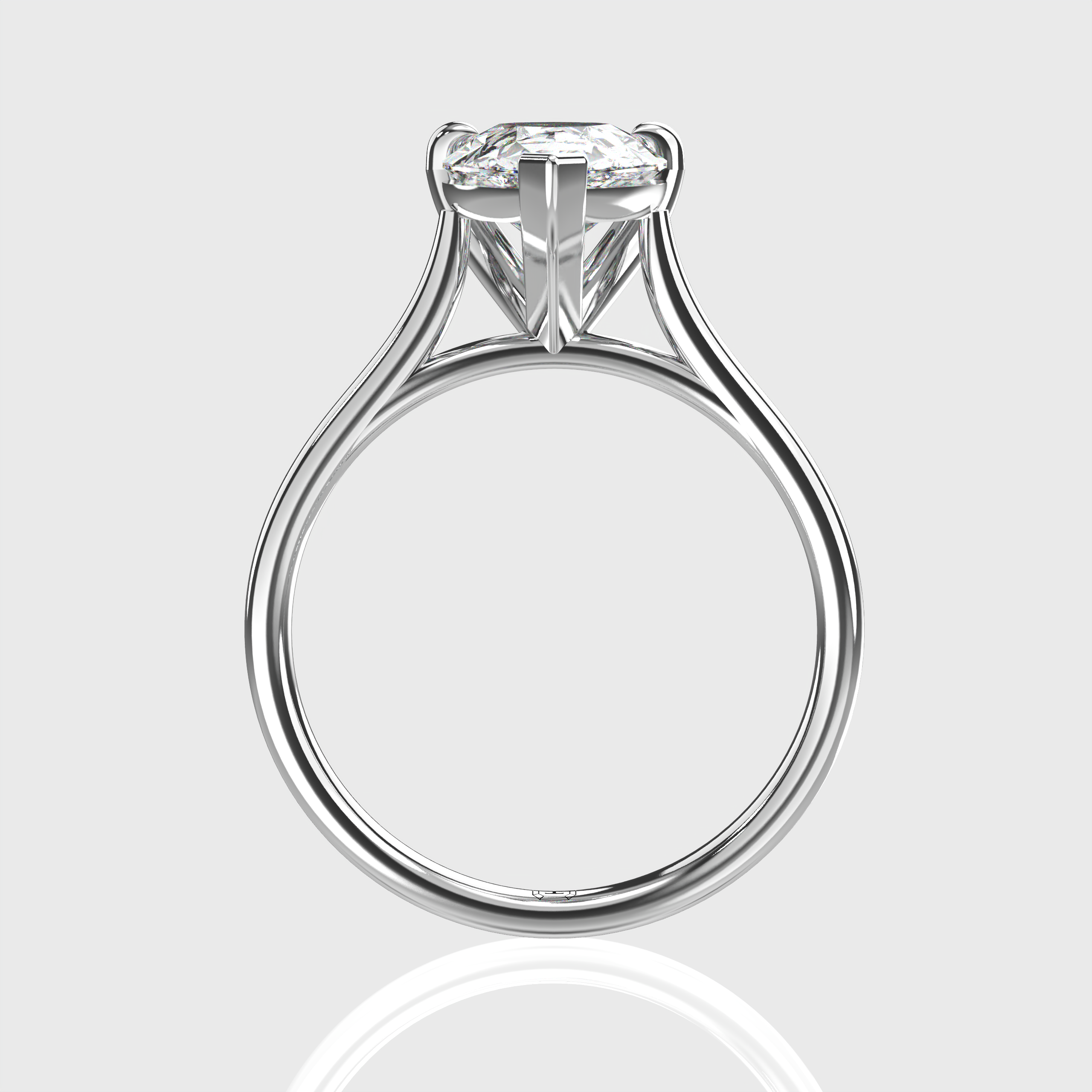 Elegant Classic Solitaire Pear-Cut Diamond Engagement Ring