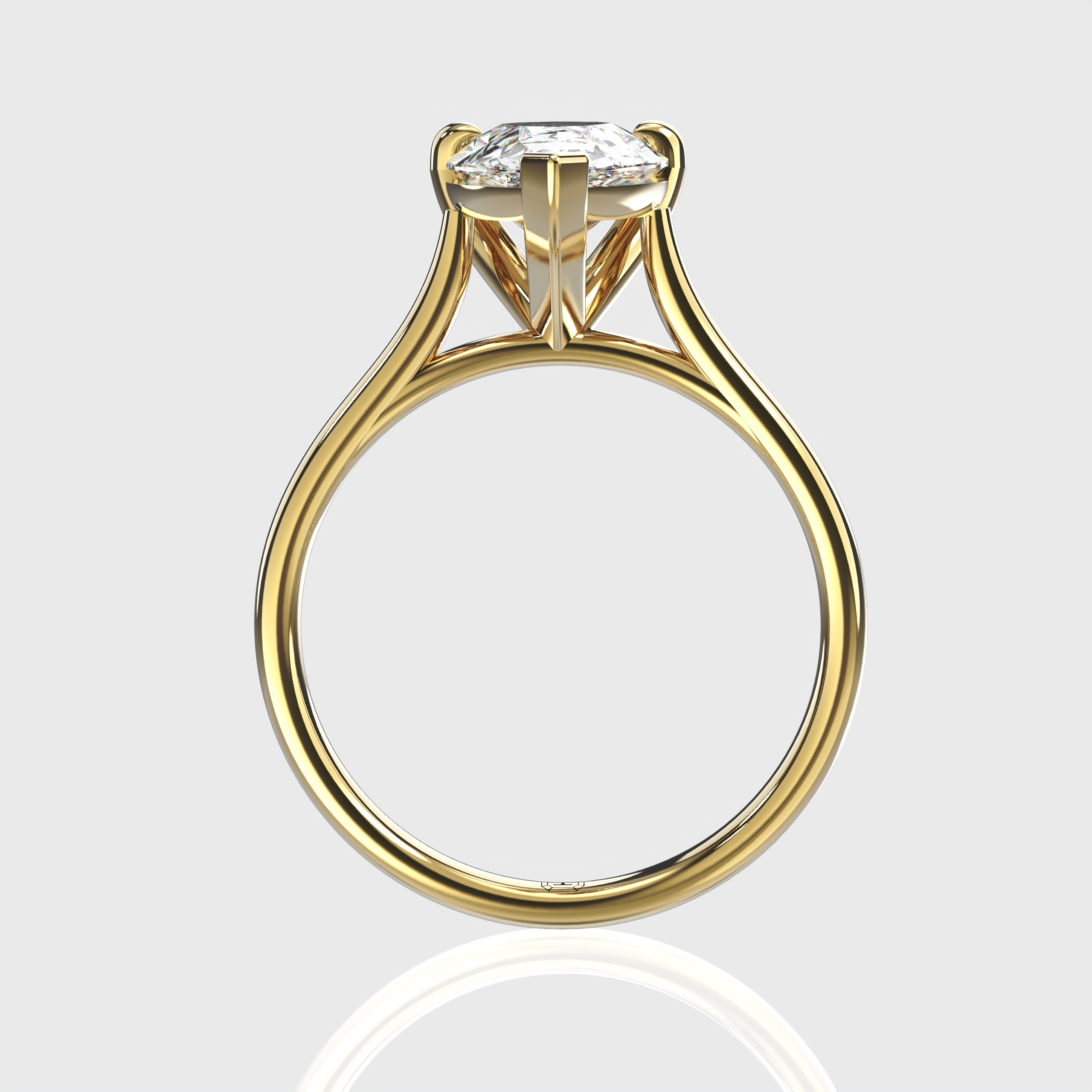 Elegant Classic Solitaire Pear-Cut Diamond Engagement Ring