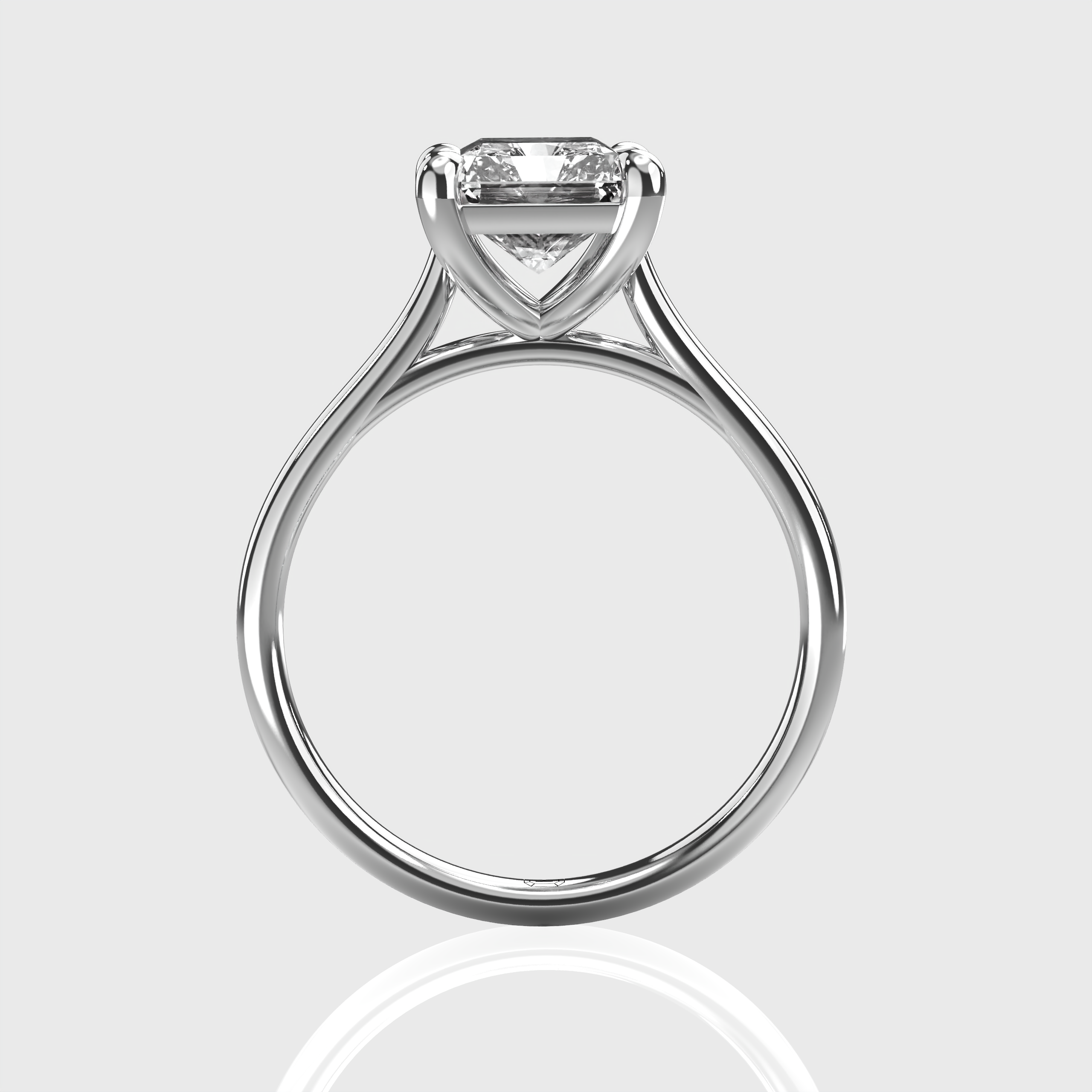 Classic Radiant-Cut Lab-Grown Diamond Engagement Ring with Gold Design