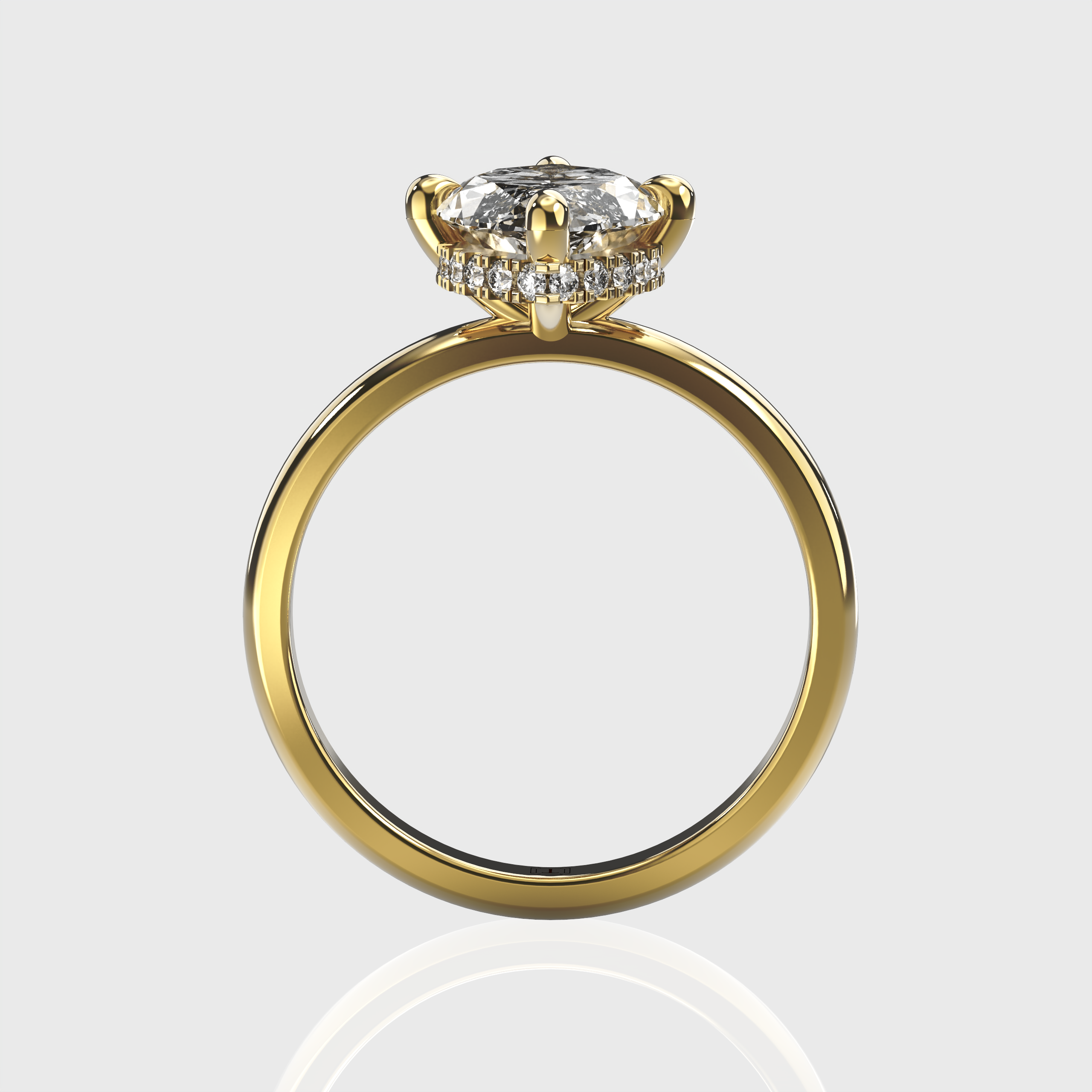 IGI Certified 4 Prog Marquise Lab Grown Diamond Classic Solitaire Engagement Ring