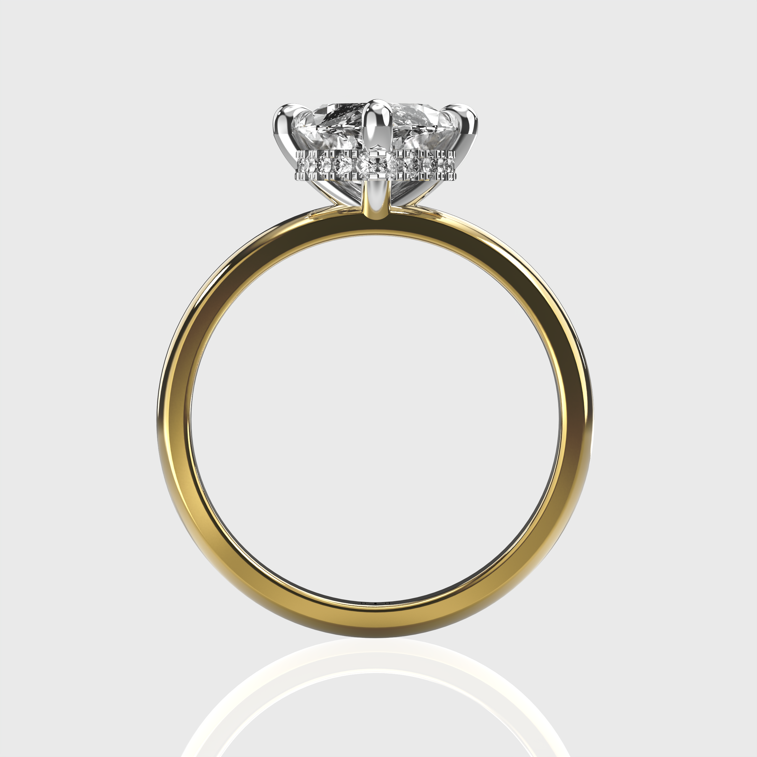 IGI Certified 4 Prog Marquise Lab Grown Diamond Classic Solitaire Engagement Ring