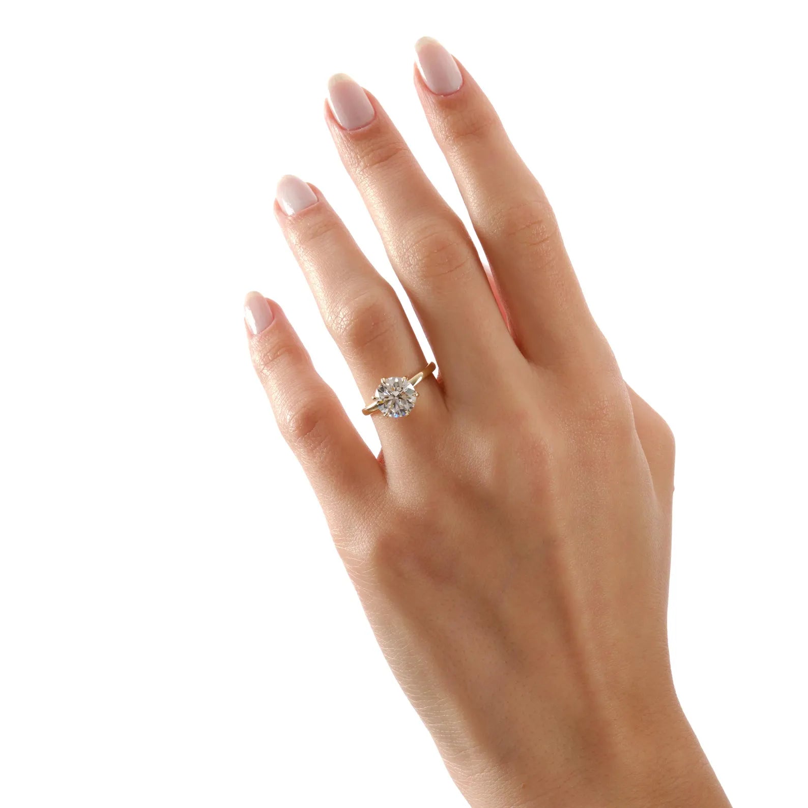 Round Cut Lab Grown Diamond Solitaire Engagement Ring, Classic Six Prong Diamond Ring, Minimalist Proposal Ring, Bridal Jewelry